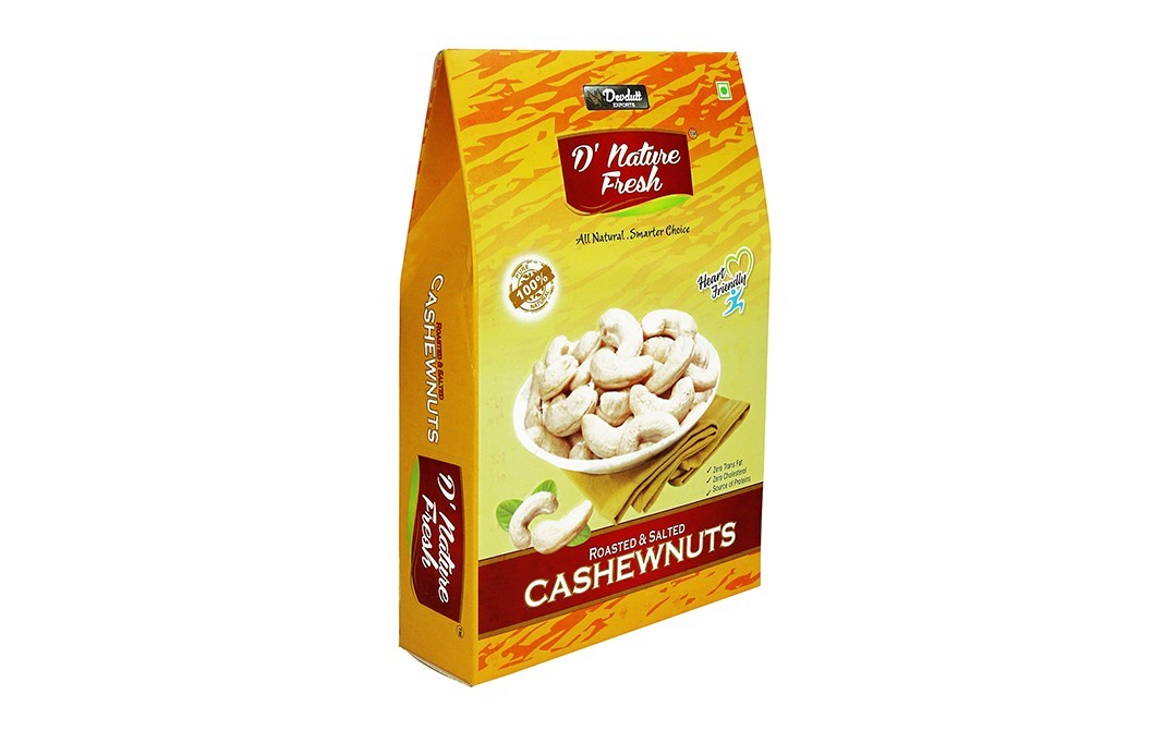 D'nature Fresh Roasted & Salted Cashewnuts    Box  200 grams